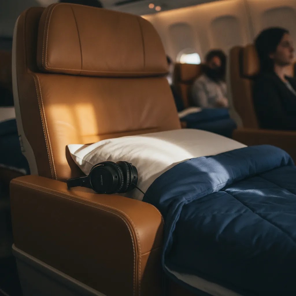 Cheap business class tickets to Australia highlighted through realistic premium cabin comfort details and amenities