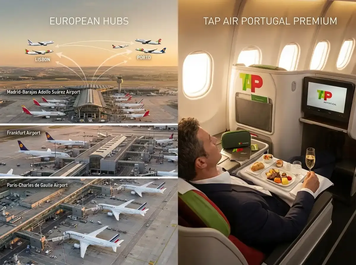 airlines and routings that work well to for portugal