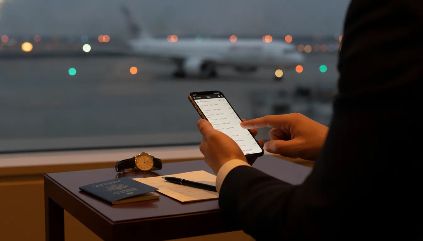 How to fly first class with points by timing award searches and transfers in an airport lounge setting
