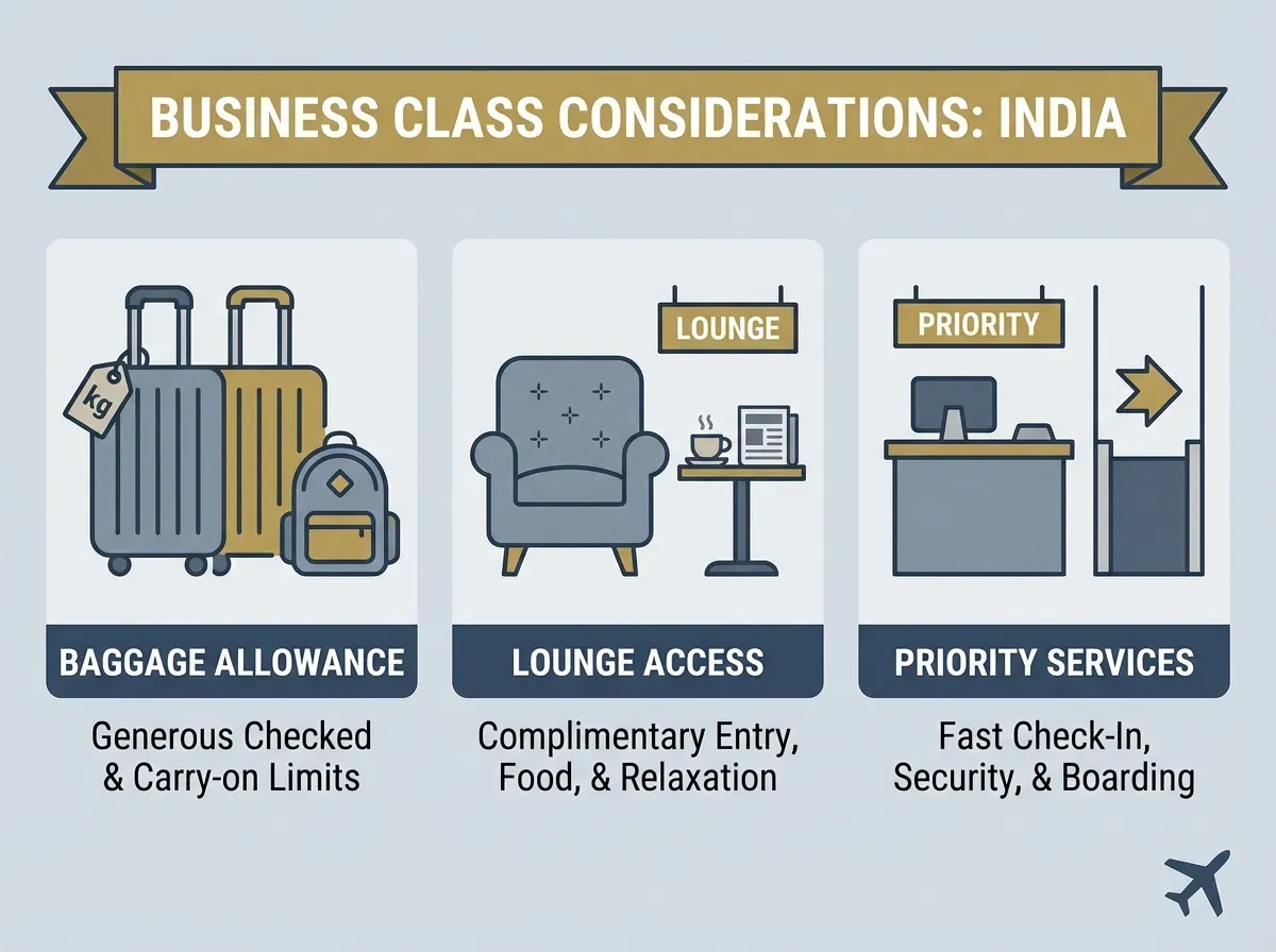 baggage, lounge acesss and ground experience