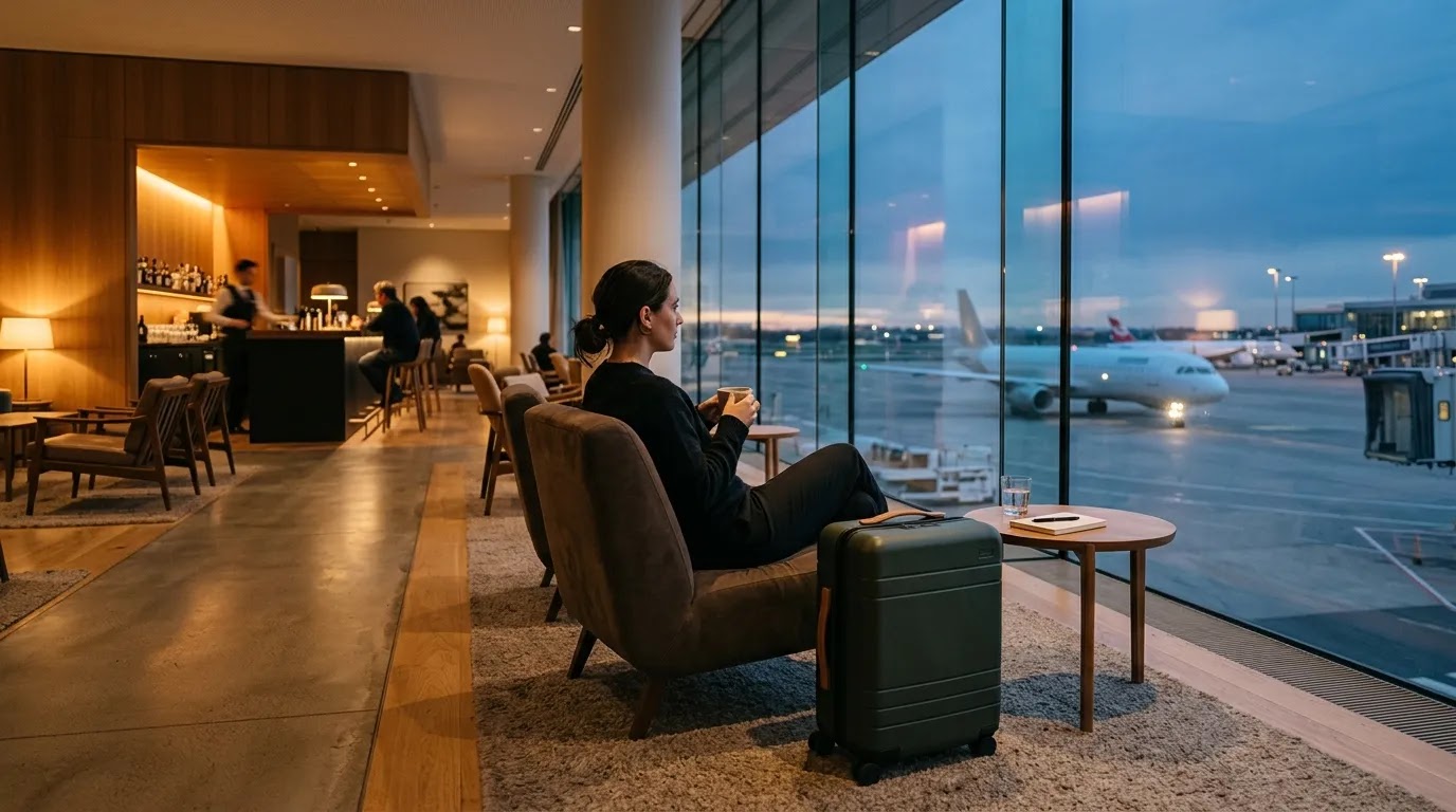 Premium airport lounge ground service for travelers choosing the best first class flight