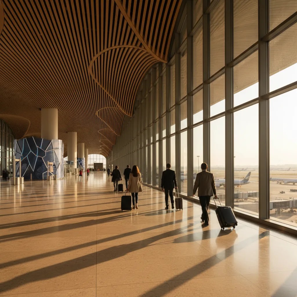 Best routes for business class tickets to Maldives illustrated by a premium international hub airport connection scene