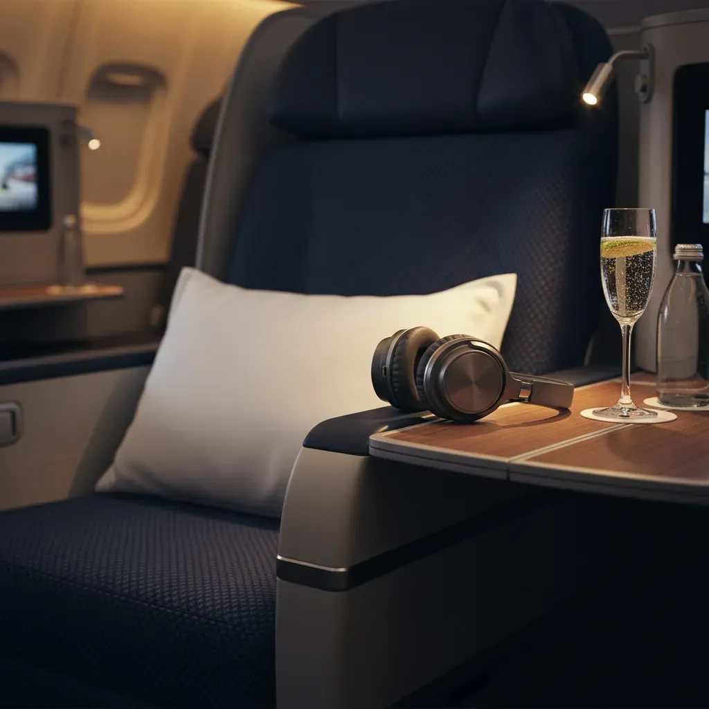 Business class Dubai flight seat variation comparison showing premium cabin layouts for Dubai routes