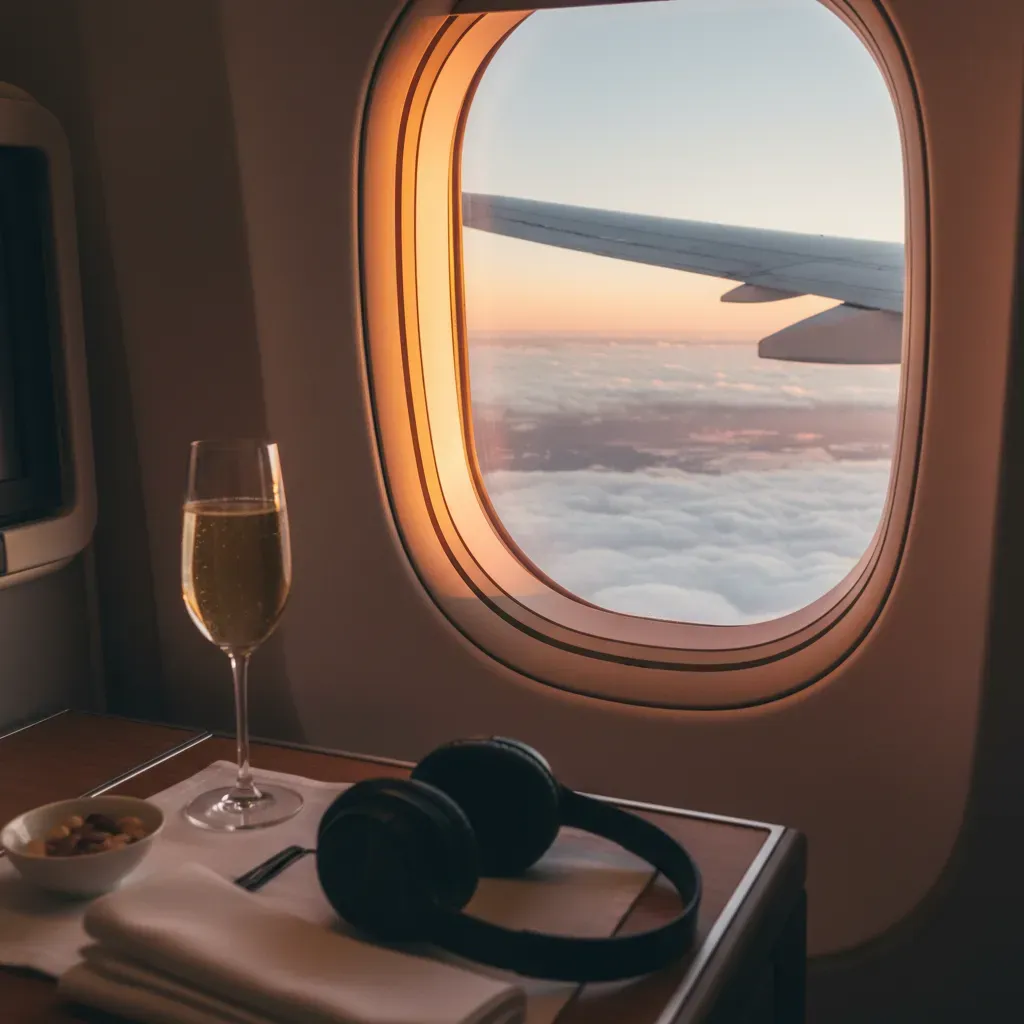 Business class flight to India cost comparison with nonstop and one-stop premium travel experience