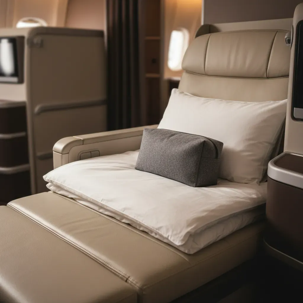Business class flights Europe to Australia with lie-flat seat and premium long-haul cabin comfort