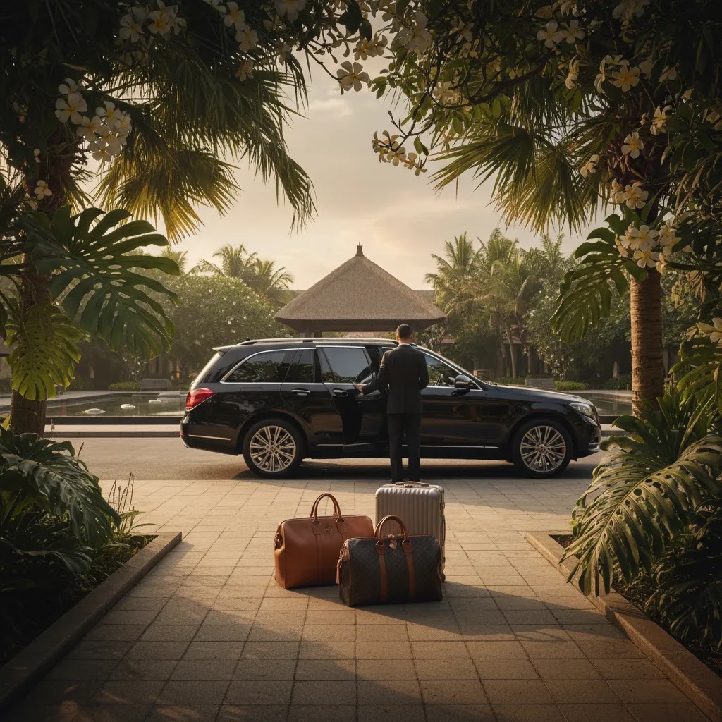 Business class flights to Bali arrival logistics with premium transfer and seamless Denpasar experience