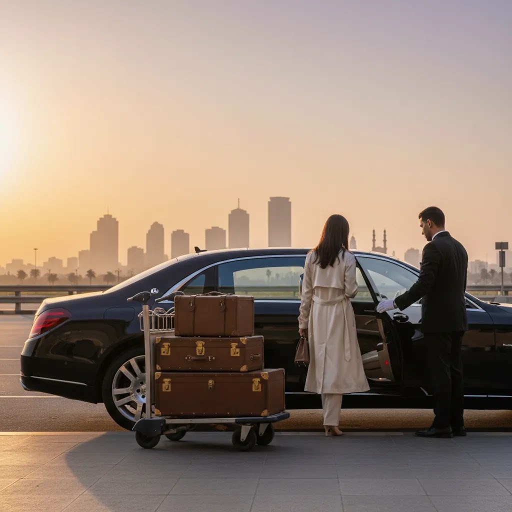 Premium arrival transfer in Cairo for travelers booking business class flights to Egypt