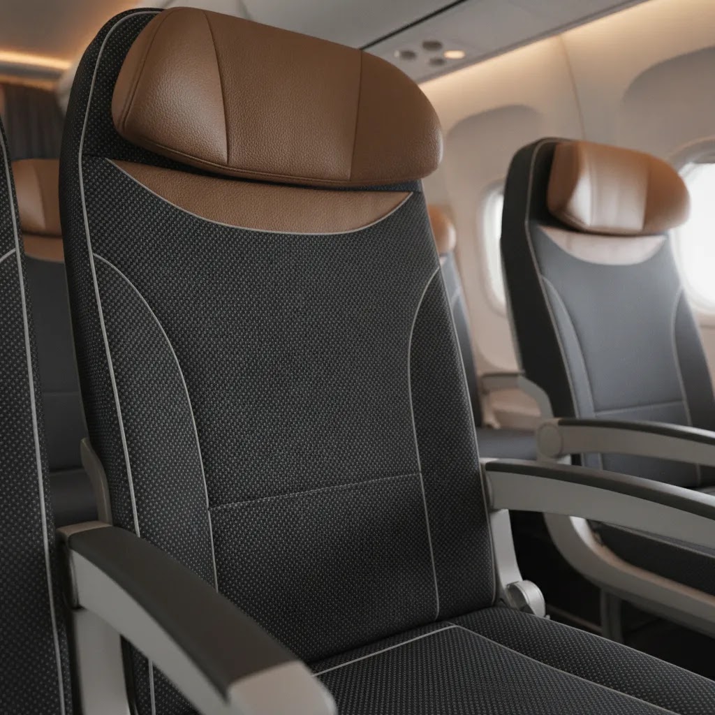 Condor premium economy review seat detail highlighting modern materials and comfort on a long-haul Europe flight
