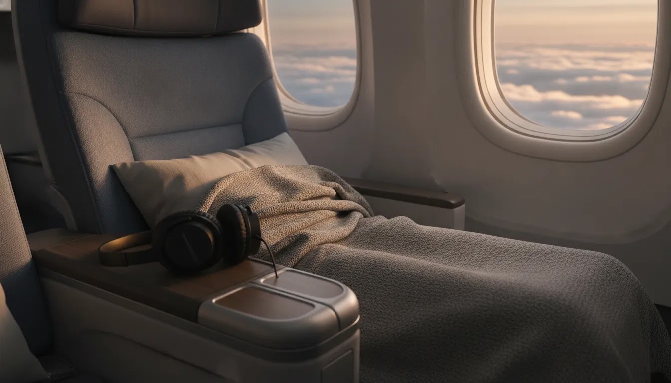 Delta premium economy seat comfort detail for international long haul flights