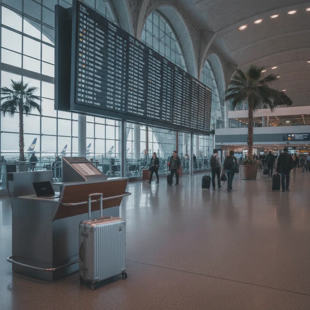 Business class flights from DFW terminal scene highlighting route options and premium airport connectivity