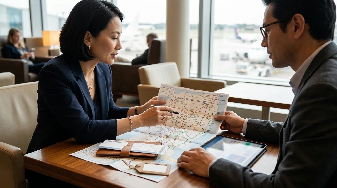 Personalized itinerary planning support for travelers seeking the best site to book business class flights.
