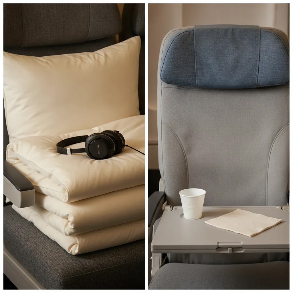 Premium and standard cabin detail differences