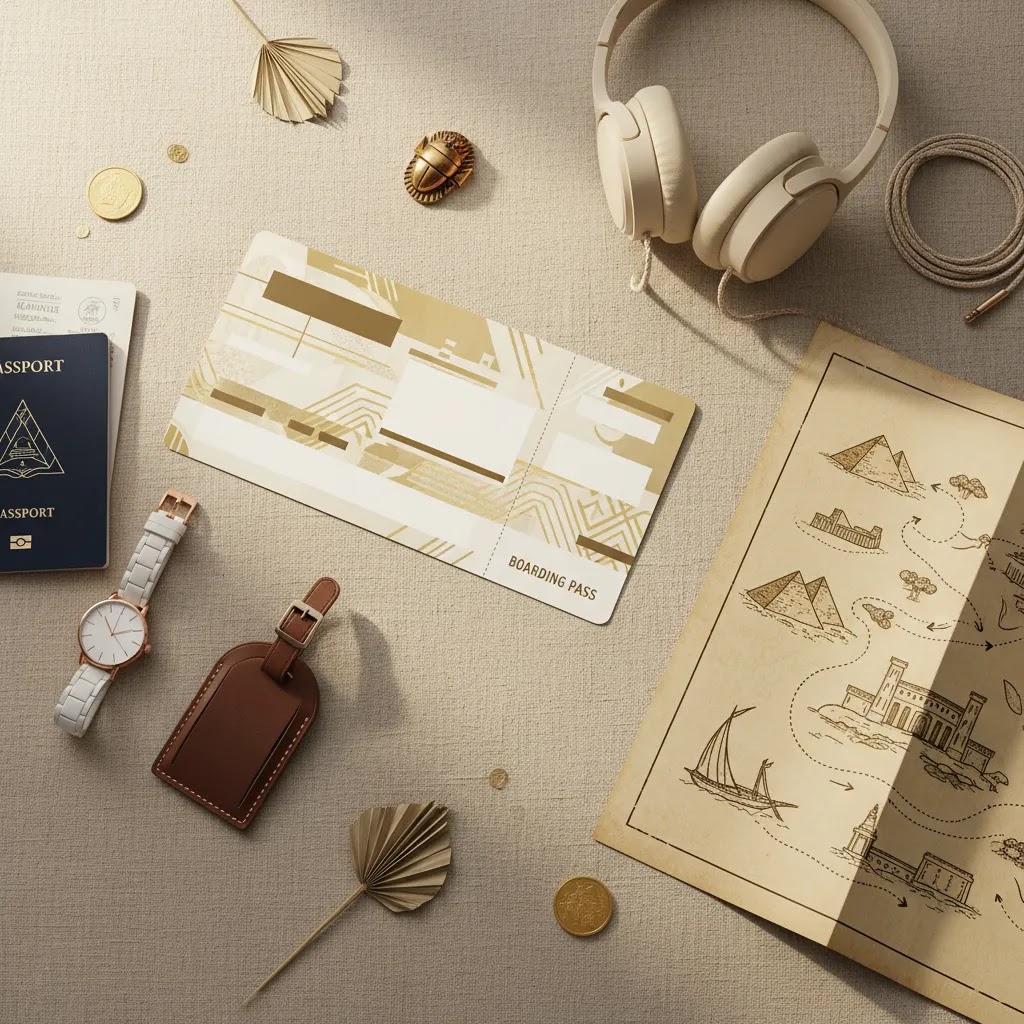 First class flight to Egypt itinerary planning with luxury travel essentials