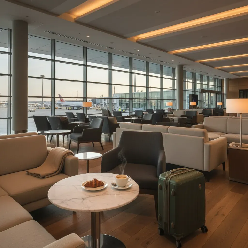 First class flight to Thailand ground experience in a premium airport lounge