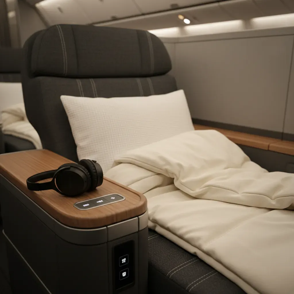 First class flights to Hawaii seat comparison showing recliner and lie-flat cabin options