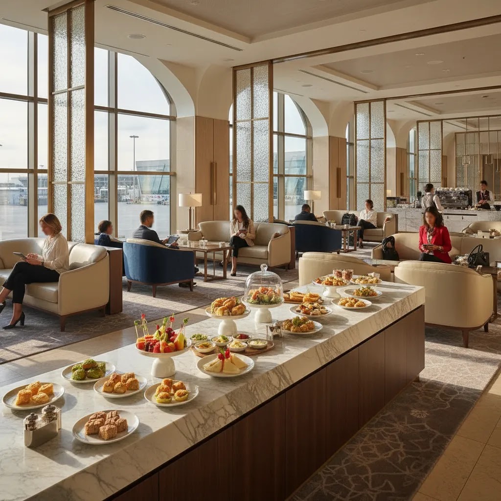 Turkish Airlines business class lounge experience in Istanbul airport