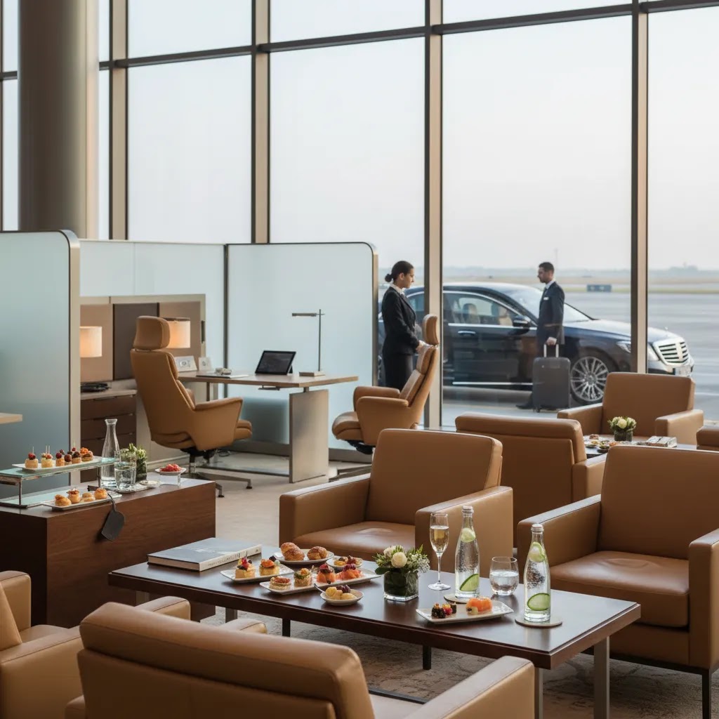 Business class flights Europe to Australia with lounge access priority handling and premium ground services