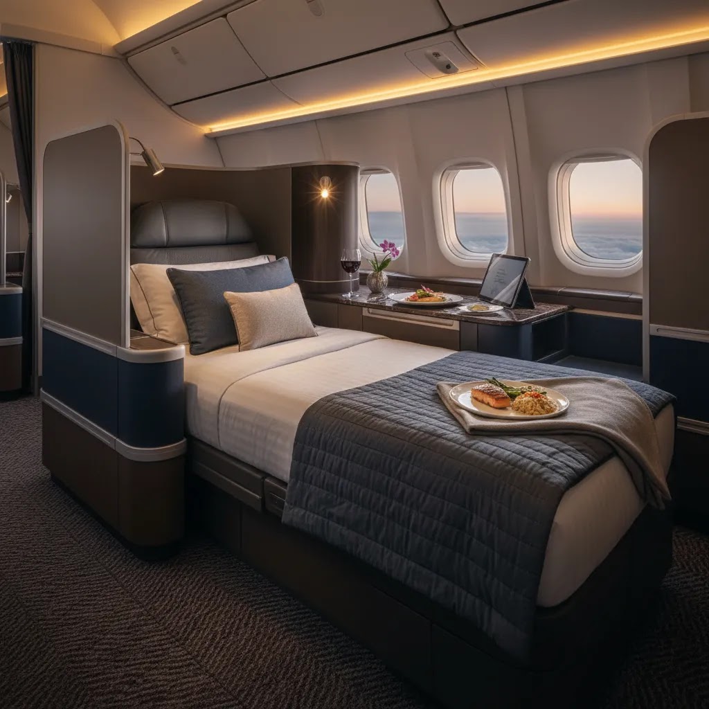 Business class flights London to Melbourne and Sydney with lie-flat premium cabin comfort
