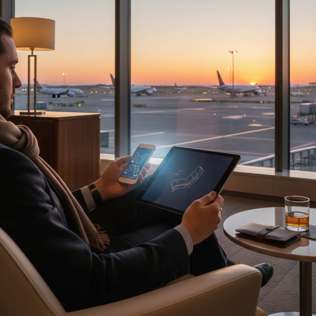 First class flights to Fiji lie-flat seat verification and aircraft planning scene