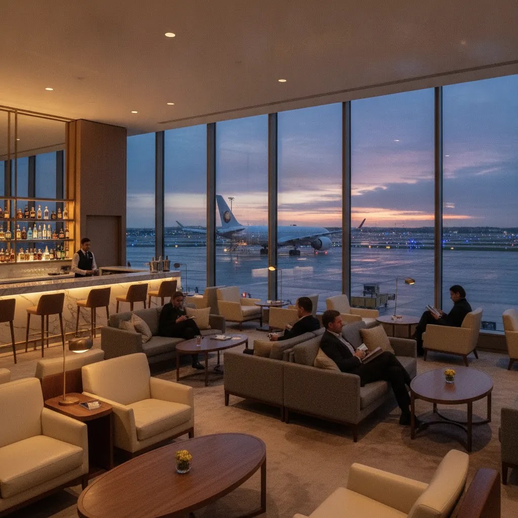 Most expensive first class flight lounge experience before departure