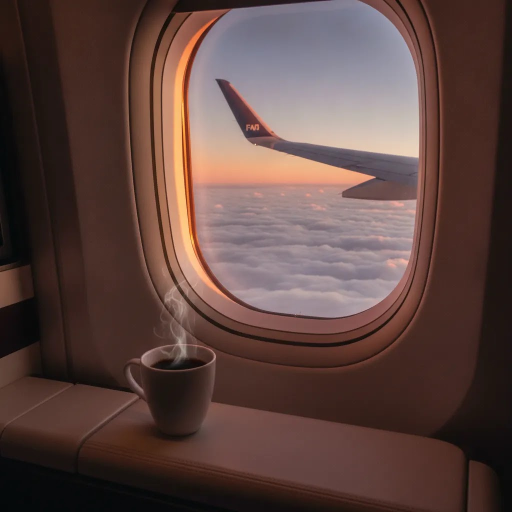 business class flights from lax shown through a premium long-haul window seat perspective