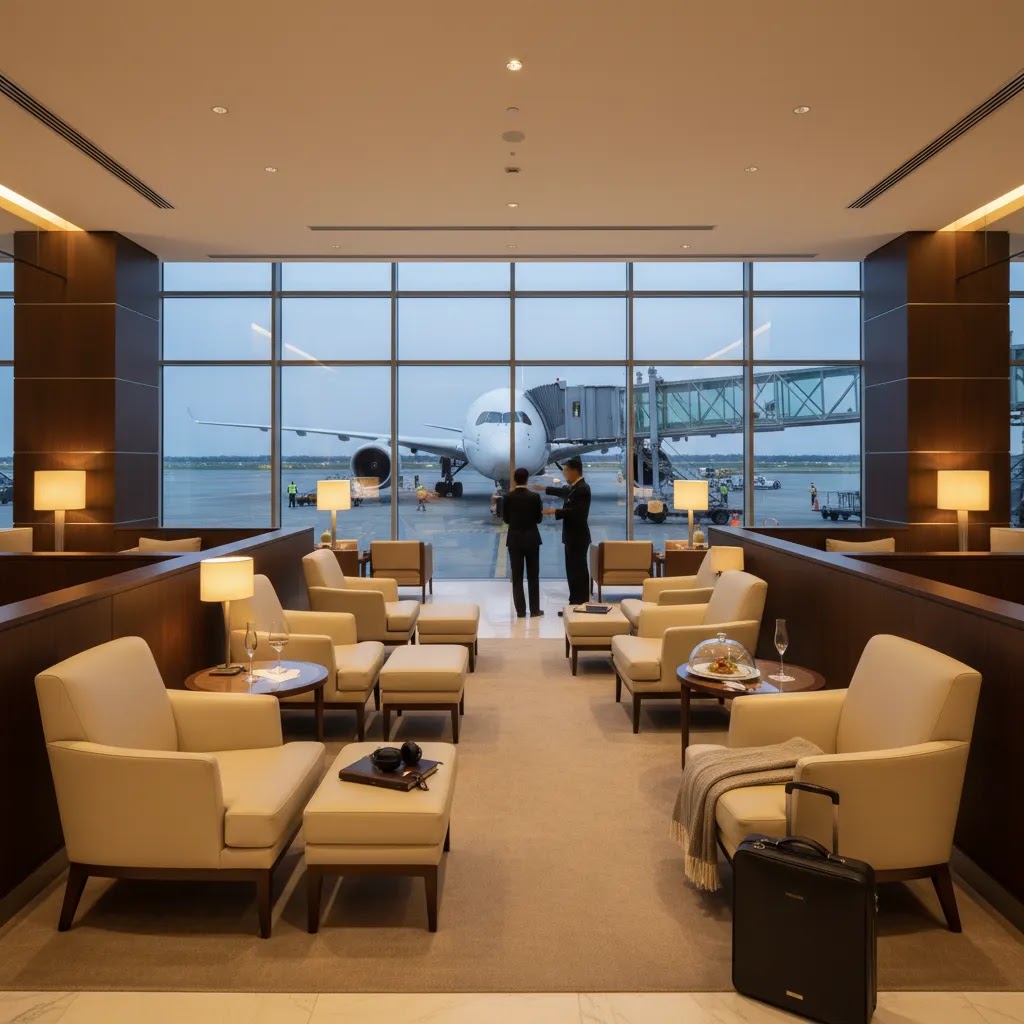 First class flights to Maldives with premium lounge and smooth boarding experience