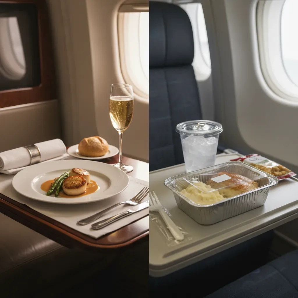 Premium route tradeoffs for first class flights to Amsterdam versus business class and connecting options