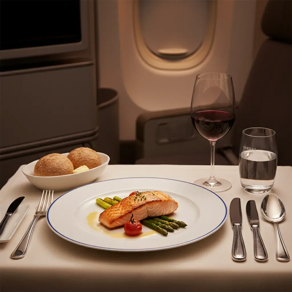 Singapore Airlines business class New York flight bed setup showing lie-flat sleep comfort on a long-haul night flight