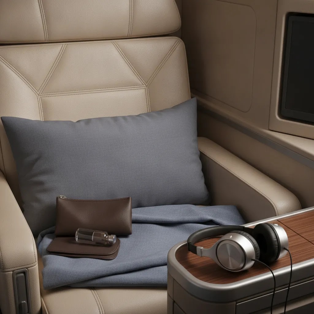 Amenities and seat details on the most expensive first class flight