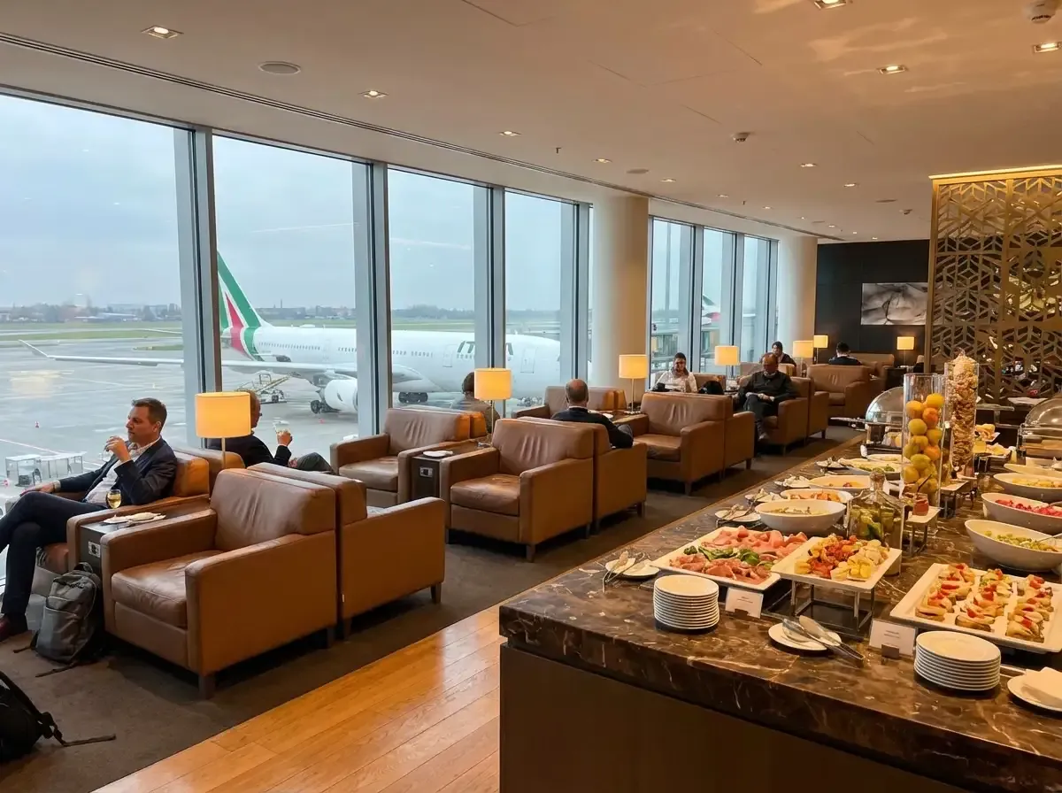 what you get in business class to italy