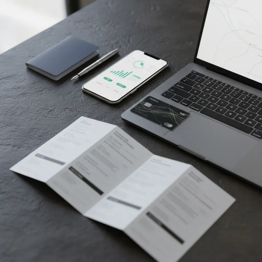 Travel planning flat lay for buy business class tickets strategy