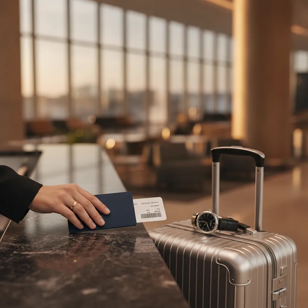 Why are first class flights so expensive image showing priority airport handling and premium travel efficiency